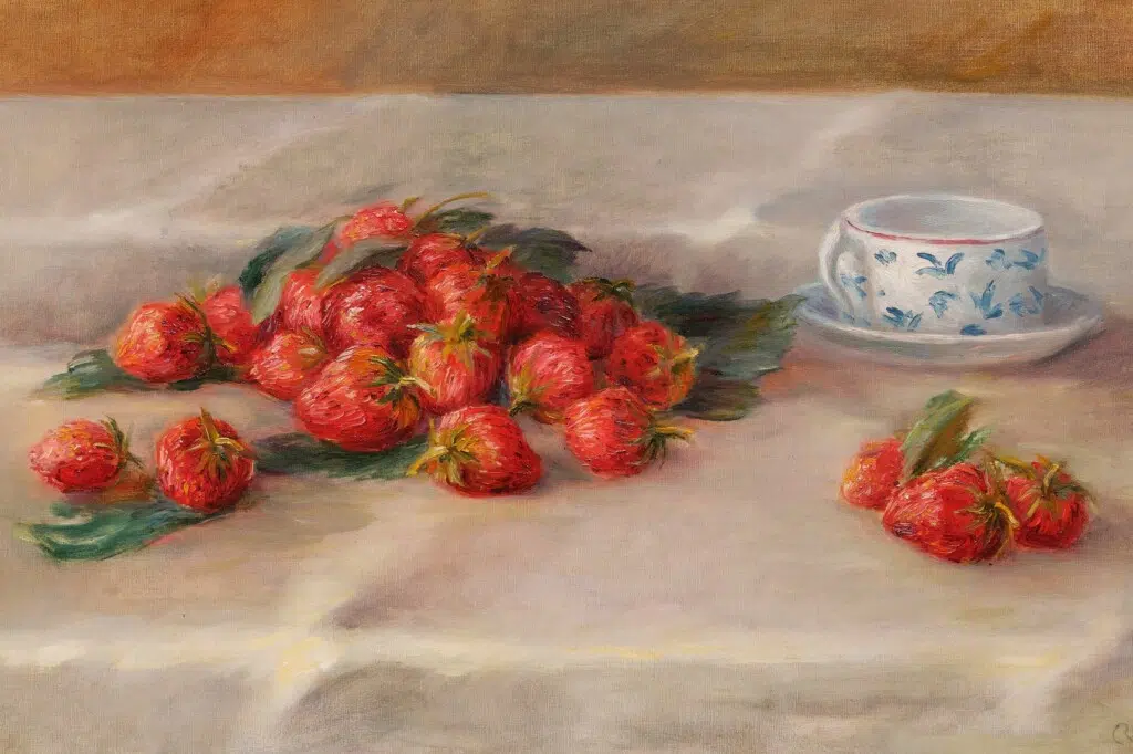 Pierre-Auguste Renoir’s 1905 still life of strawberries will be included in the sale.