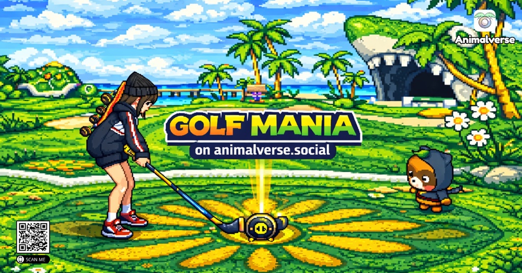 Playing Golf Mania on Animalverse.social