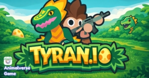 Tyran.io on Animalverse.social is a battle royale game with dinosaurs. Be the last tyran alive TIPS Picks up an egg to hatch a dinosaur. You can only ride on your own dinosaurs 1