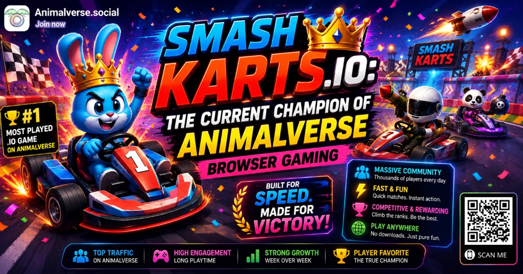 1 SmashKarts.io The Current Champion Of Animalverse Browser Gaming