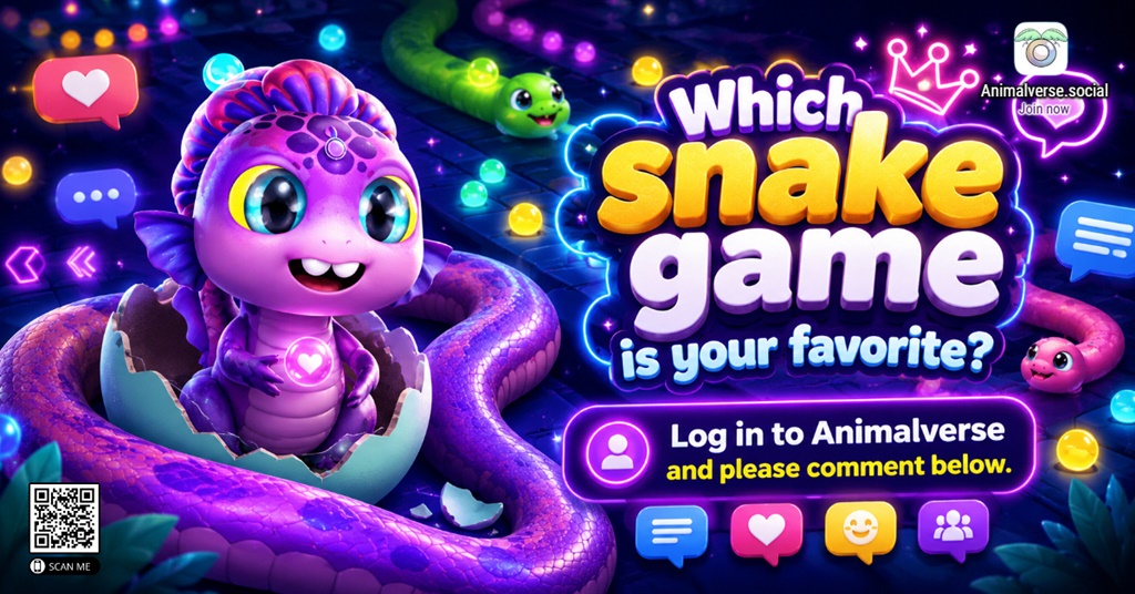 Which snake game is your favorite Log in to Animalverse and please comment below.
