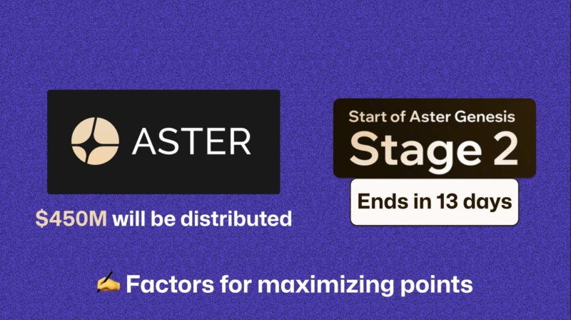 Aster airdrop stage 2 will end in 13 days