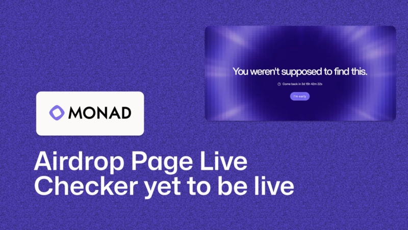 Monad airdrop claim tomorrow! Time announced to be Oct 14 [13 UTC]