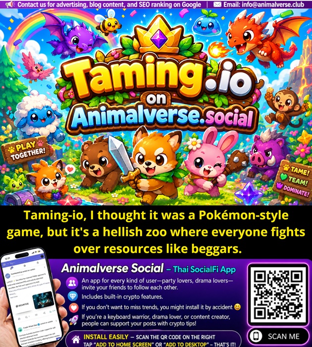 Taming.io, I thought it was a Pokémon-style game, but it's a hellish zoo where everyone fights over resources like beggars