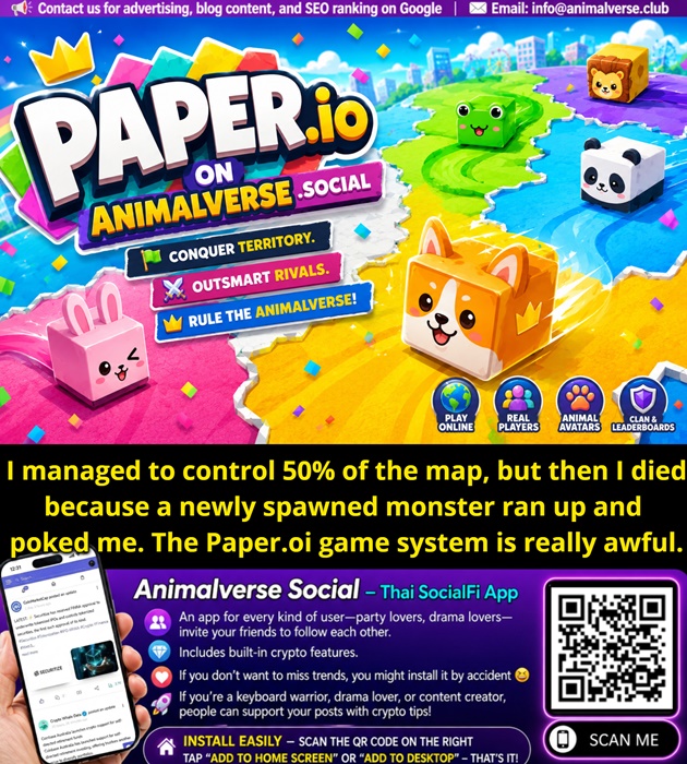 I managed to control 50% of the map, but then I died because a newly spawned monster ran up and poked me. The Paper.io game system is really awful.