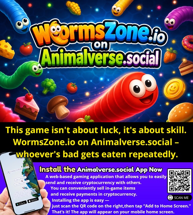 This game isn't about luck, it's about skill! WormsZone-io on Animalverse.social – whoever's bad gets eaten