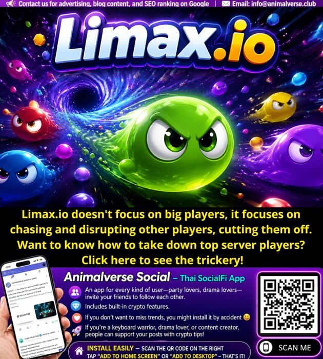 Limax.io doesn't focus on big players, it focuses on chasing and disrupting other players, cutting them off. Want to know how to take down top server players_ Click here to see the