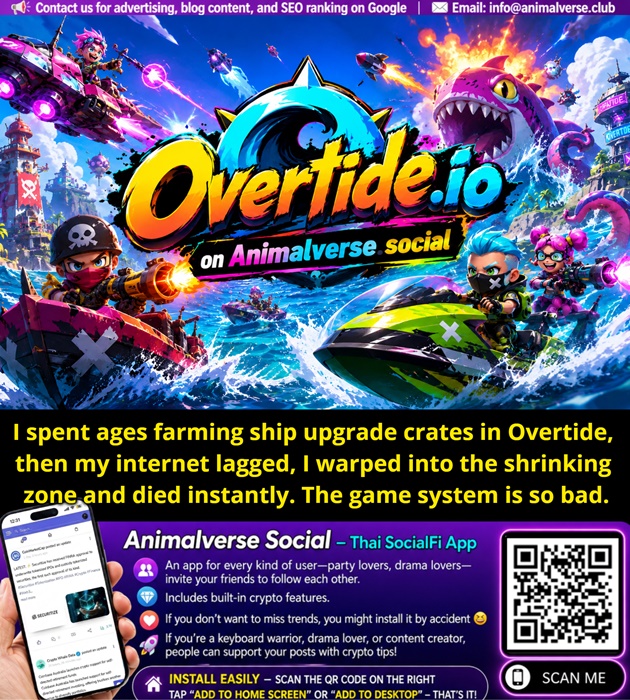 I spent ages farming ship upgrade crates in Overtide, then my internet lagged, I warped into the shrinking zone and died instantly. The game system is so bad