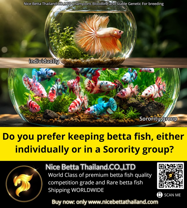 Do you prefer keeping betta fish, either individually or in a Sorority group