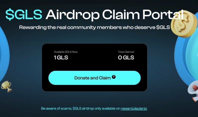 เคลม $GLS airdrop จาก Glacier Labs