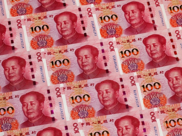 Chinese yuan falls to lowest level in two years.