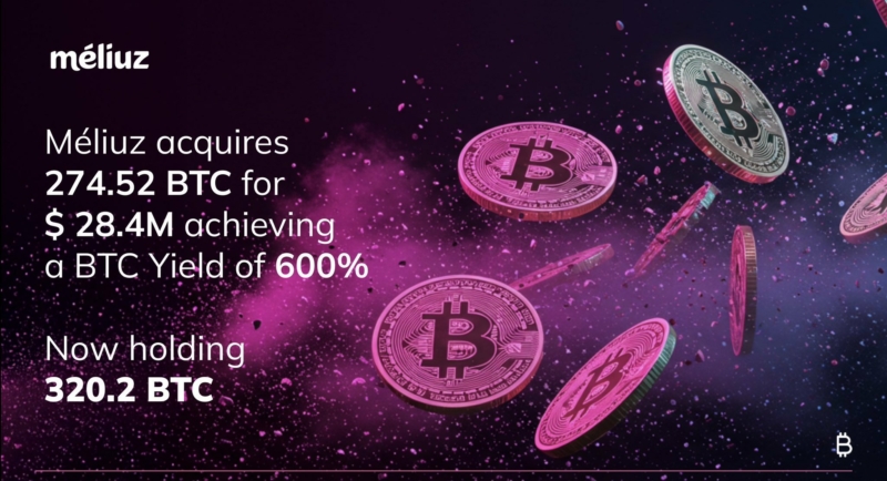 Meliuz buys $28.4 million Bitcoin, becoming Brazil's first BTC Treasury company.