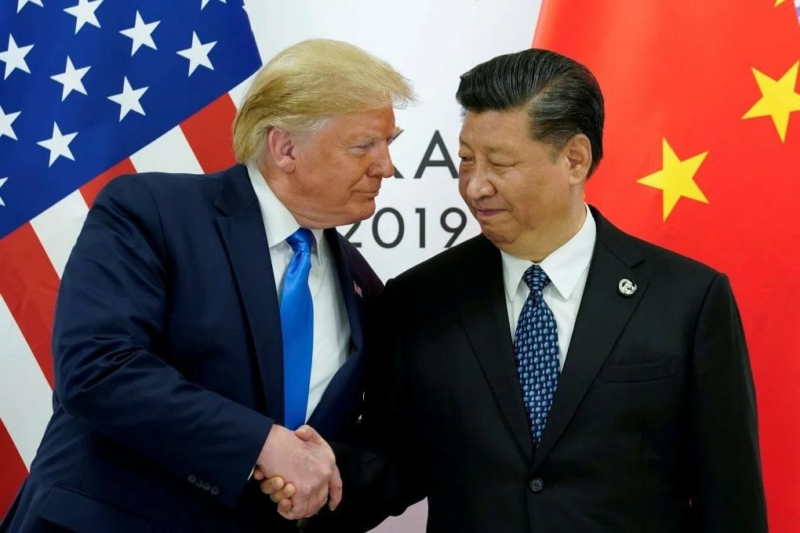 President Trump holds telephone conversation with Chinese President Xi Jinping to discuss trade.