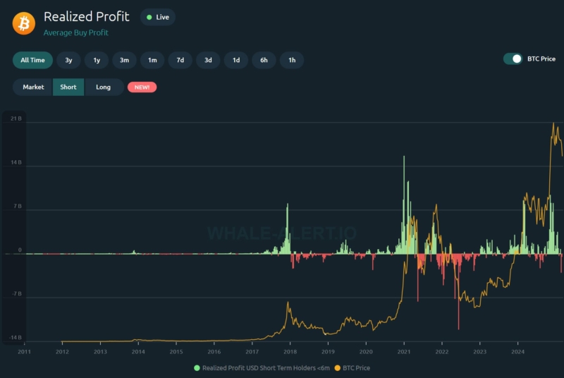 With the recent update have added Short (less than 6 months) and Long term HODL-er profit data to the Whale Alert dashboard for over 100 coins. You can now compare their on-chain performances to the market. Check it out below!