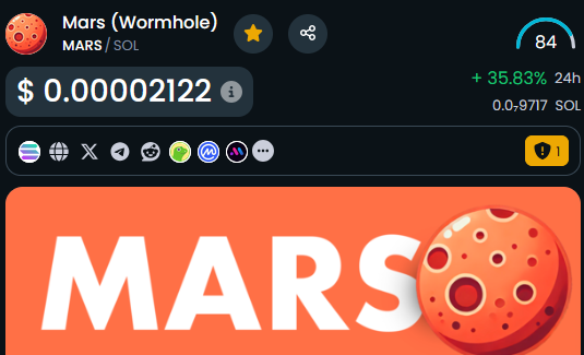 Now that $MARS is available on Solana, you can buy it without worrying about massive fees! 3CnqgfQmiCyjMgaDfJpBDi9mjsE11vFnTfniM8BTMBzK