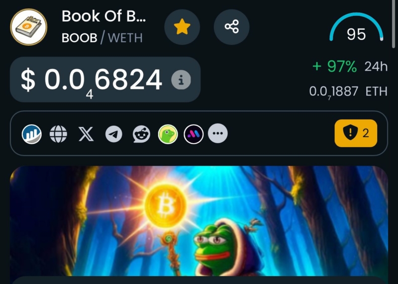 Everyone’s buying Book of Ethereum $BOOE at a $30M market cap, while Bitcoin’s book is still under $1M