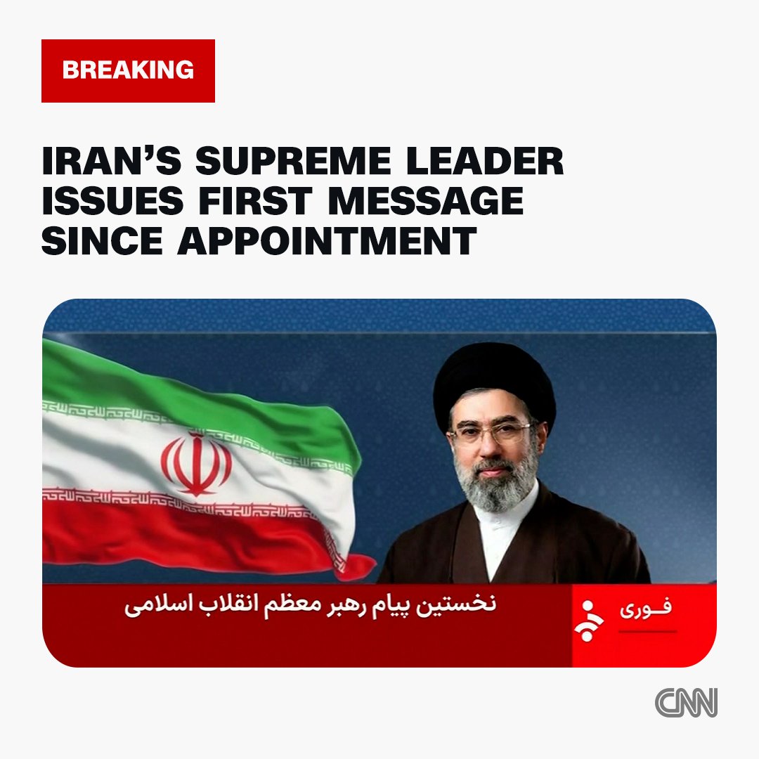 the-first-message-from-irans-new-leader-ayatollah-mojtaba-khamenei-has-been-read-out-on-iranian-state-tv-follow-live-updates