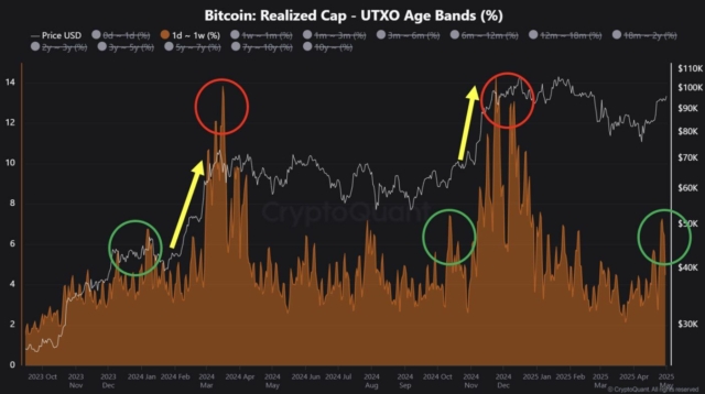 Bitcoin is forming accumulation structure similar to past pre-rally patterns, with increased short-term holder activity that historically preceded significant price movements, according to CryptoQuant analyst.