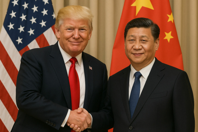 President Trump announces he has officially signed a trade deal with China.