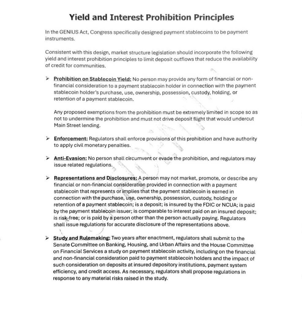 white-house-stablecoin-yield-talks-called-productive-but-no-deal-reached-banks-and-crypto-reps-debate-reward-rules-and-permissible-activities-per-eleanor-terrett
