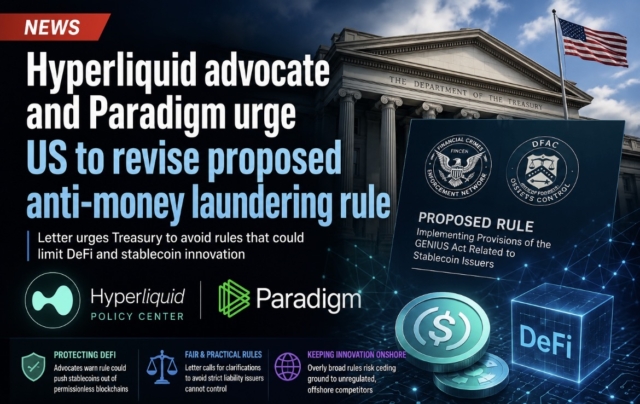 Hyperliquid advocate and Paradigm urge US to revise proposed anti-money laundering rule