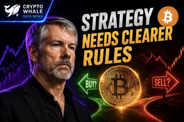 CryptoQuant said Michael Saylor's Strategy still needs clearer rules for when to buy and sell bitcoin