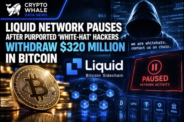 Liquid Network pauses after purported 'white-hat' hackers withdraw $320 million in bitcoin