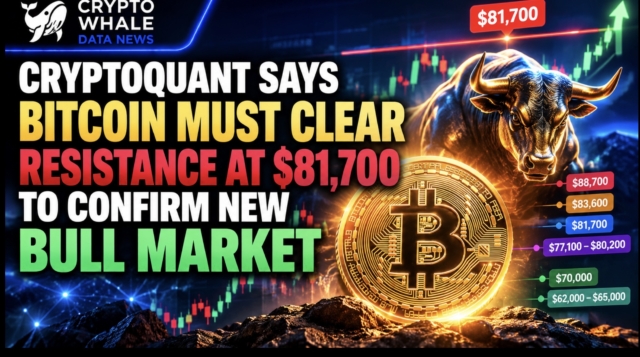 CryptoQuant says bitcoin must clear resistance at $81,700 to confirm new bull market