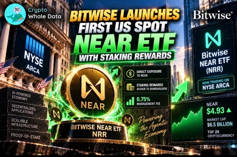 Bitwise launches first US spot NEAR ETF with staking rewards