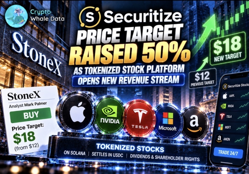 StoneX raises Securitize price target 50% as tokenized stock platform opens new revenue stream