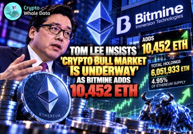 Tom Lee insists 'crypto bull market is underway' as Bitmine adds 10,452 ETH