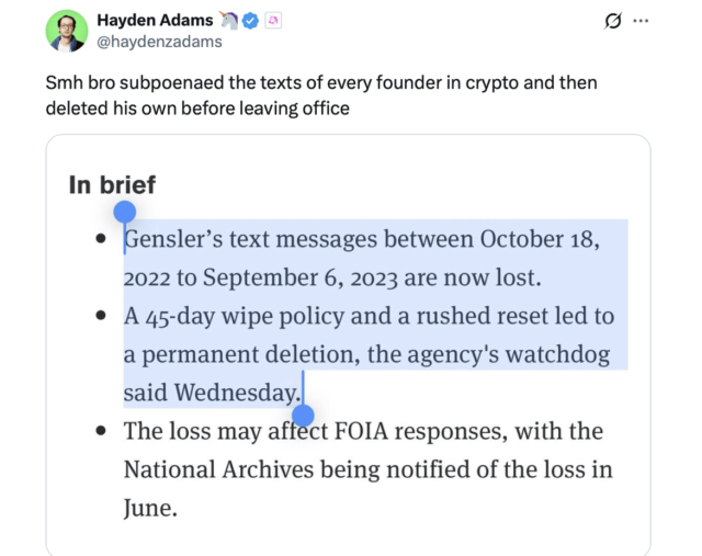 erased-gensler-texts-ignite-crypto-backlash-as-sec-watchdog-faults-avoidable-errors-the-crypto-industry-is-denouncing-the-u-s-securities-and-exchange-commission-after-the-agencys-inspect-3