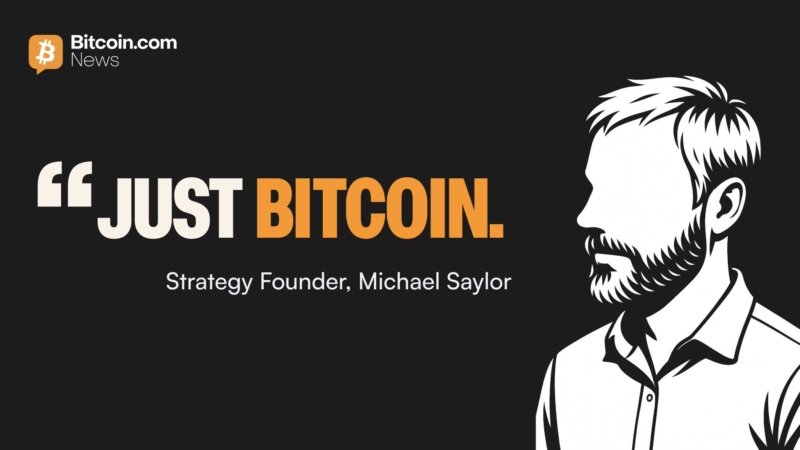 Strategy’s Michael Saylor posts “Just Bitcoin” as $BTC rebounds to $112.5K after dipping below $110K.