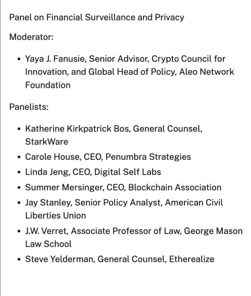 The SEC has updated the agenda for its Dec. 15 roundtable on crypto, financial surveillance, and privacy — featuring Zcash founder Zooko Wilcox, and other crypto and blockchain leaders.