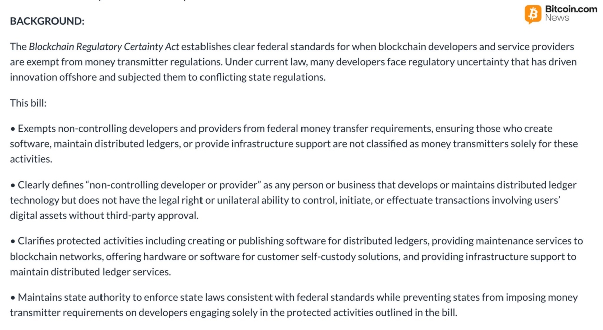 senator-lummis-and-senator-wyden-introduce-bipartisan-legislation-to-clarify-that-blockchain-developers-who-dont-handle-user-funds-are-not-treated-as-money-transmitters-the-blockchain-regul