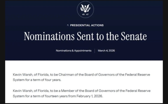 Fed Chair Nominee Kevin Warsh Calls Bitcoin an Important Asset for Policymakers