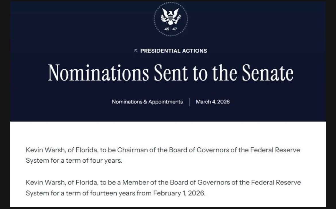 fed-chair-nominee-kevin-warsh-calls-bitcoin-an-important-asset-for-policymakers