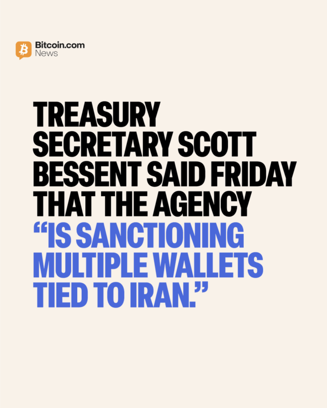 U.S. freezes $344 M in crypto tied to Iran as economic pressure on Tehran intensifies during a ceasefire. Tether blacklisted two wallets this week, holding $213 M and $131 M in $USDT. Bessent says "We will follow the money that Tehran is desperately attempting to move."