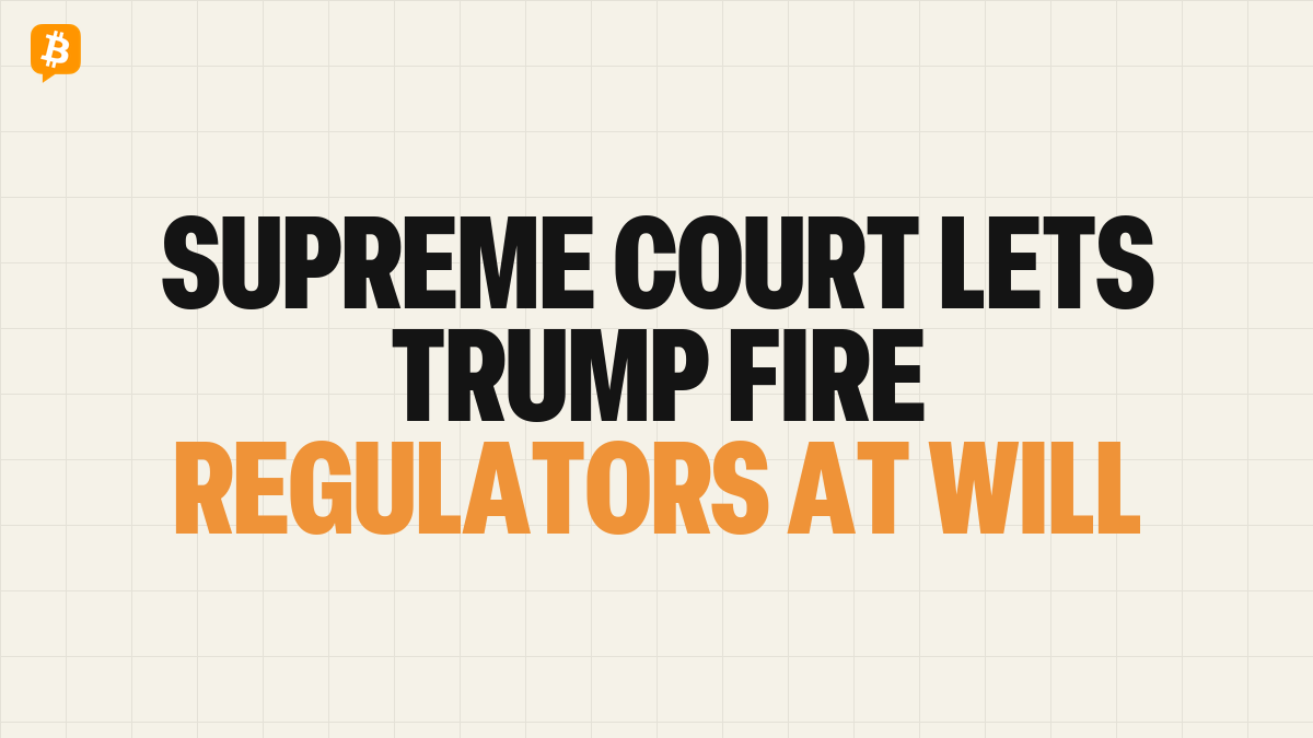 the-supreme-court-just-gave-trump-the-power-to-fire-sec-and-cftc-commissioners-at-will-the-ruling-overturns-a-91-year-precedent-protecting-federal-regulators-from-removal-reshaping-crypto-oversight