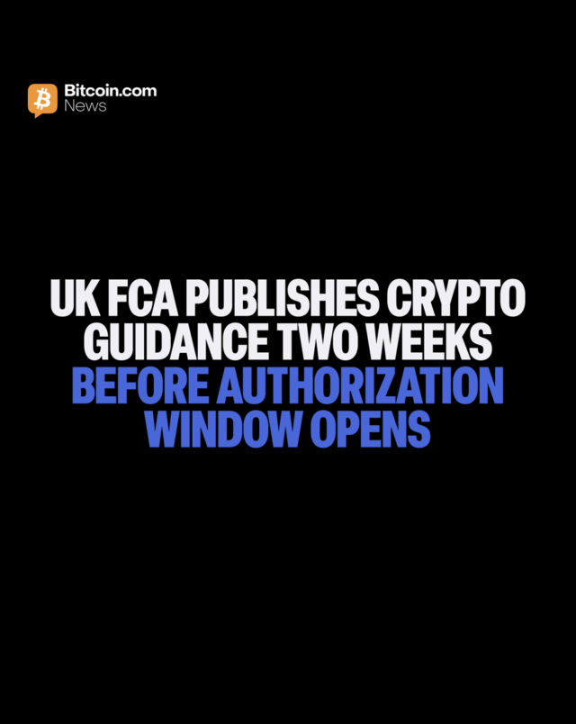 UK FCA publishes crypto guidance ahead of new regulatory regime.