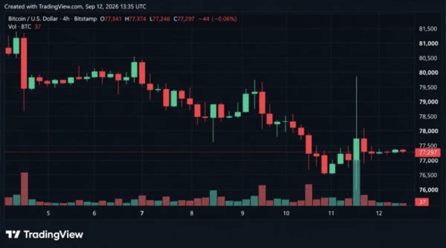 Bitcoin Price Takes a $3,215 Ride Just to Land Back at $77K