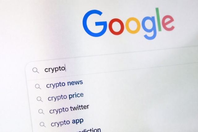 Google Trends data shows that worldwide Google Search volumes for both "crypto" and "Bitcoin" are hovering just above their one-year lows as retail investor interest remains weak