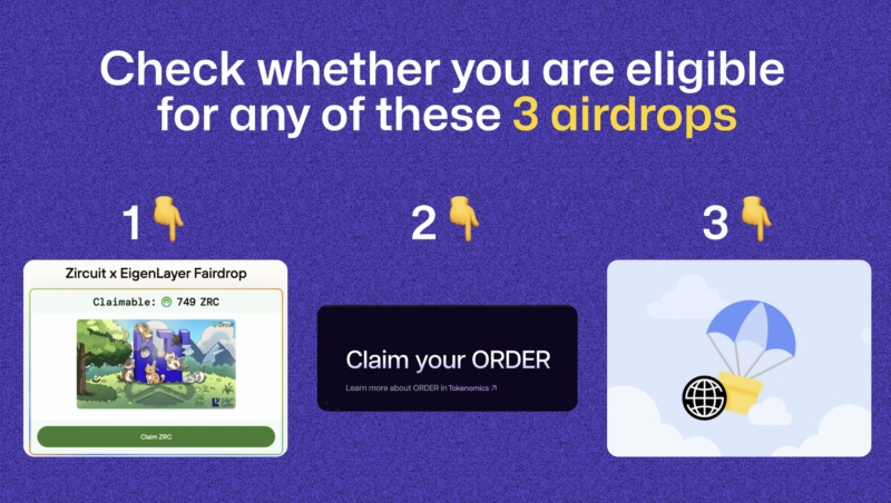 There are some airdrop claims for today