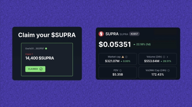 If you submitted your wallet address for Supra airdrop when I posted this