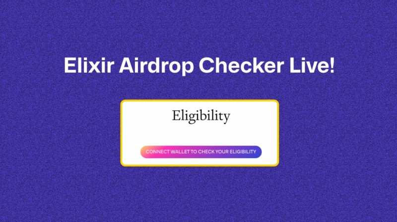 Elixir $ELX airdrop checker is live!