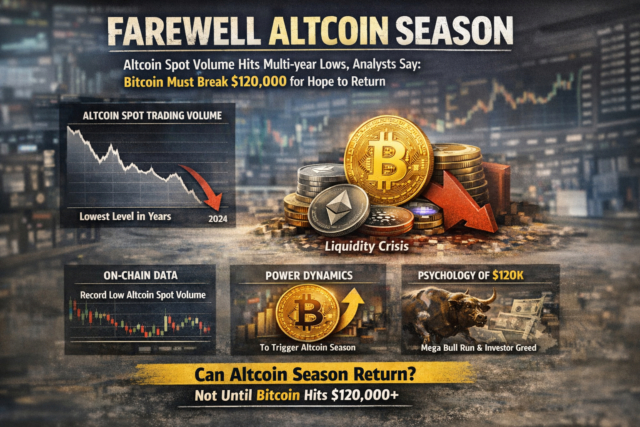 ลาก่อน Altcoin Season !! เผยวอลุ่มเทรดเหรียญทางเลือกดิ่งเหว ต่ำสุดในรอบหลายปี นักวิเคราะห์ชี้ชัด! ต้องรอ Bitcoin ทะลุ $120,000 ถึงจะมีความหวังLadiesofLibrty21032026