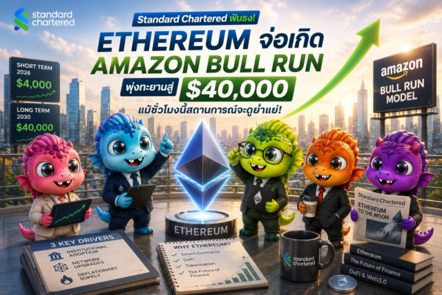 Standard Chartered ฟันธง! Ethereum จ่อเกิด ↬ Amazon Bull Run พุ่งทะยานสู่ $40,000 แม้ชั่วโมงนี้สถานการณ์จะดูย่ำแย่