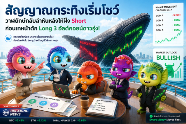 สัญญาณกระทิงเริ่มโชว์ วาฬยักษ์กลับลำหันหลังให้ฝั่ง Short ก่อนเทหน้าตัก Long 3 อัลต์คอยน์ดาวรุ่ง!