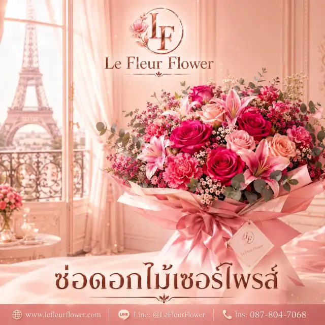ช่อดอกไม้เซอร์ไพรส์จาก Le Fleur Flower ออกแบบอย่างพิถีพิถันในสไตล์ฝรั่งเศส