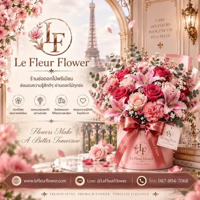 ร้านดอกไม้กรุงเทพ Le Fleur Flower ช่อดอกไม้พรีเมียม